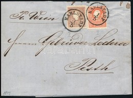1859 5kr + 10kr I + II Típus Levélen / On Cover 'KARSTADT' - Pesth - Autres & Non Classés