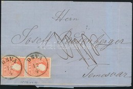 1859 2 X 5kr I. Levélen / On Cover 'DEVA' - 'TEMESVÁR' - Sonstige & Ohne Zuordnung