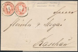 1861 2 X 5kr Levélen / On Domestic Cover 'DEBRECZIN' - 'KASCHAU' - Other & Unclassified