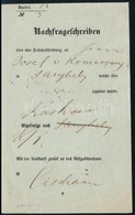 1861 Tudakozvány Kassáról - 'S.A. ÚJHELY' / Reclamation From Kassa To 'S.A.ÚJHELY' - Autres & Non Classés