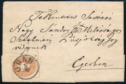 1861 10kr Levélen / On Cover 'GRAN' - Eger - Autres & Non Classés