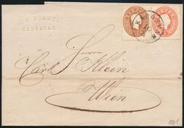 1861 5kr + 10kr Levélen / On Cover 'KAPOSVÁR' - Wien - Otros & Sin Clasificación