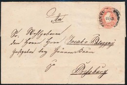 ~1862 5kr Levélen / On Cover 'TIRNAU' - Pressburg - Autres & Non Classés