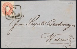 1863 5kr Levélen / On Cover 'OEDENBURG' - Wien - Otros & Sin Clasificación