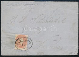 1863 5kr Díjjegyes Kivágás Bélyegként Felhasználva Levélen / 5kr PS-cutting Used As Stamp On Cover 'PRESSBURG' - Other & Unclassified
