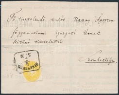 1864 2kr Gyászjelentésen / On Obituary Notice 'OEDENBURG' - 'SZOMBATHELY' - Altri & Non Classificati