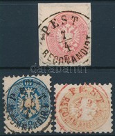 O 1864 5kr, 10kr, 15kr 3 Kivágáson 3 Klf PEST RECOMANDIRT Bélyegzéssel /  3 Different Postmarks - Altri & Non Classificati
