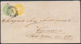 1866 2kr + 3kr Levélen / On Cover 'SZAMOBOR' - 'AGRAM' - 'WÖLLAN' - Other & Unclassified