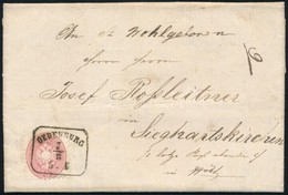 1866 5kr Levélen / On Cover 'OEDENBURG' - Sieghartskirchen (luxus Bélyegzés) - Andere & Zonder Classificatie