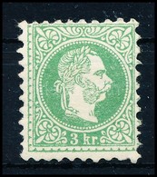 ** 1867 3kr Zöld, Eredeti Gumival, Magas Katalógusérték! (rozsda) / Mi 36 Green, With Original Gum. High Catalogue Value - Altri & Non Classificati