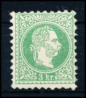 ** 1867 3kr Zöld, Eredeti Gumival, Magas Katalógusérték! (rozsda) / Mi 36 Green, With Original Gum. High Catalogue Value - Other & Unclassified