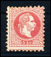 * 1867 5kr Lilásrózsaszín Eredeti Gumival Látványosan Elfogazva, Kis Falcnyom (kis Rozsda) / Mi 37 Purplish Rose With Or - Sonstige & Ohne Zuordnung