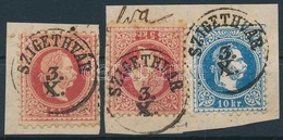 1867 Szigetvár Provizórium Színes - Többes Bérmentesítés - Egy Levélről Származó 2 Db Provizórium + 1 Db 10kr Bélyeg 3./ - Other & Unclassified