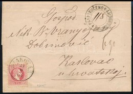 1868 5kr + A Levél Hátoldalán 2 X 5kr / 3 X 5kr On Cover 'DIAKOVÁR' - Karlovac (hátul Az Egyik Bélyeg Szakadt / On Stamp - Sonstige & Ohne Zuordnung