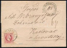 1868 5kr + A Levél Hátoldalán 2 X 5kr / 3 X 5kr On Cover 'DIAKOVÁR' - Karlovac (hátul Az Egyik Bélyeg Szakadt / On Stamp - Andere & Zonder Classificatie