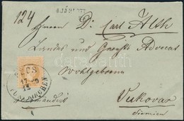 1869 Ajánlott Levél 15kr Bérmentesítéssel / Registered Cover With 15kr Franking 'PÉCS / FÜNFKIRCHEN' - Vukovar - Autres & Non Classés