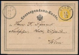 1870 2kr Díjjegyes Levelezőlap Osztrák Címerrel / PS-card With Austrian Coat-of-arms 'TITEL' - 'WIEN' - Sonstige & Ohne Zuordnung