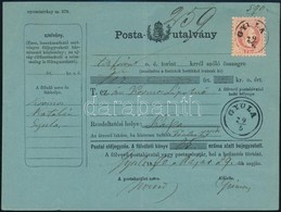 1870 5kr Postautalványon / On Money Order 'GYULA' - 'KASSA' - Sonstige & Ohne Zuordnung