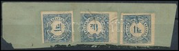 1880 3 Db Hírlapilleték Bélyeg Kivágáson / 3 Newspaper Duty Stamps On Cutting - Autres & Non Classés