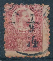 O 1871 Réznyomat 5kr Lemezrepedés Illetve Elfogazva / Mi 10 Plate Flaw - Other & Unclassified