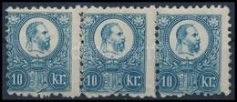 ** 1871 Réznyomat 10kr Postatiszta! Hármascsík Képbe Fogazva. Ebben A Minőségben Rendkívüli Ritkaság! 3 Különálló Bélyeg - Sonstige & Ohne Zuordnung