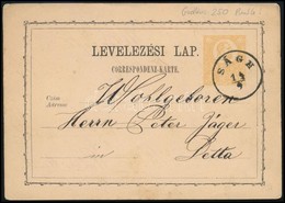 1872 Díjjegyes Levelezőlap / PS-card 'SÁGH' - Altri & Non Classificati