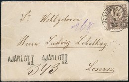 1873 15kr Ajánlott Levélen Teljes Tartalommal / 15kr On Registered Cover With Full Content 'BESZTERCZEBÁNYA' - 'LOSONCZ' - Otros & Sin Clasificación