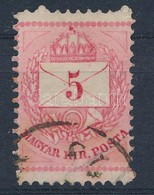 O 1874 5kr Látványosan Keskenyre Fogazva / Shifted Perforation - Autres & Non Classés