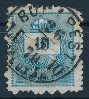 O 1874 10kr, Alsó Háromszögek Kontár Vésésjavítással (ex Lovász) / Retouche - Other & Unclassified