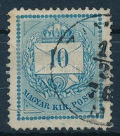 O 1874 10kr A Teljes Bélyegen Végigfutó Papírránccal / With Paper Crease - Autres & Non Classés