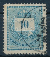O 1874 10kr A Teljes Bélyegen Végigfutó Papírránccal / With Paper Crease - Other & Unclassified