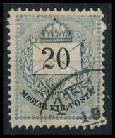 O 1874 20kr Felső Ernyős Vésésjavítással / With Retouche - Autres & Non Classés