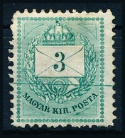 * 1881 3kr A Teljes Bélyegen átfutó Karc / Scratch - Other & Unclassified