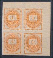 ** 1898 Hírlapbélyeg ívsarki Négyestömb / Newspaper Stamp Corner Block Of 4 - Autres & Non Classés