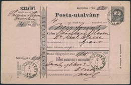 1876 5kr Díjjegyes Postautalvány / 5kr PS-money Order 'PERESZLÉNY' - Sonstige & Ohne Zuordnung