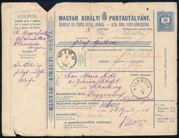 1876 Postautalvány / PS Money Order ,,GYARMATA' - ,,DEGGENDORF' - Sonstige & Ohne Zuordnung