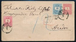 1878 5kr Díjjegyes Levél 5kr és 10kr Díjkiegészítéssel / PS-cover With Additional Franking 'HEVES' - Arad - Sonstige & Ohne Zuordnung