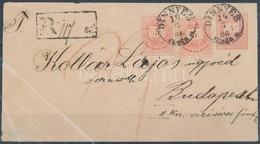 1886 Ajánlott Díjjegyes Levél 2 X 5kr Díjkiegészítéssel / Registered PS-cover With 2 X 5kr Additional Franking 'DINNYÉS' - Autres & Non Classés