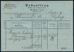 1892 Postauftrag 'LEIPZIG' - 'TEMESVÁR' - Autres & Non Classés