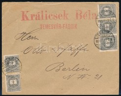 1895 5 X 1kr Levélen / 5 X Mi 27 On Cover 'TEMESVÁR' - Berlin - Autres & Non Classés