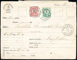 1898 Pénzeslevél 60Ft-ról 18kr Bérmentesítéssel / Insured Cover 'POJÁNA SZEBEN M.' - Nagyszeben - Sonstige & Ohne Zuordnung