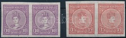 ** 1916 Koronázás Vágott Párok (16.000) / Mi 188-189 Imperforate Pairs - Autres & Non Classés