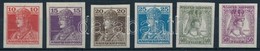 ** 1918 Károly-Zita Vágott Sor (10.000) / Mi 213-218 Imperforate Set - Altri & Non Classificati