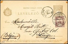 1901 Díjjegyes Levelezőlap Belgiumba / PS-card To Belgium - Altri & Non Classificati