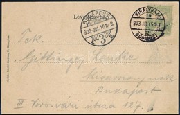 1903 Képeslap KIRÁLYHÁZA - BUDAPEST Vasúti Mozgóposta Bélyegzéssel / Postcard With Railway Cancellation - Otros & Sin Clasificación