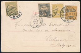 1904 Képeslap 4 Színű Turul Bérmentesítéssel Belgiumba / Postcard To Belgium - Other & Unclassified