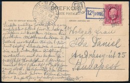 1905 Képeslap Svédországból Komp Bélyegzéssel Budapestre, Portójelzéssel / Postcard From Sweden To Budapest, With Postag - Otros & Sin Clasificación