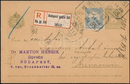 1905 Ajánlott Díjjegyes Levelezőlap 25f Díjkiegészítéssel / Registered PS-card With 25f Additional Franking 'BUDAPEST GY - Altri & Non Classificati