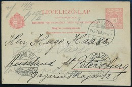 1912 Díjjegyes Levelezőlap Brassóból Szentpétervárra / PS-card From Brasov To Saint Petersburg - Sonstige & Ohne Zuordnung