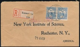 1912 Ajánlott Levél Az Egyesült Államokba / Registered Cover To The USA 'KUNMADARAS' - Autres & Non Classés